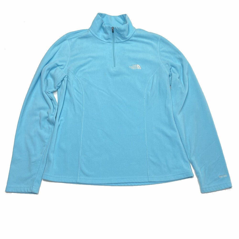 The North Face 1/2 Zip Fleece Pullover M Blue Warm Ski Snowboard Womens